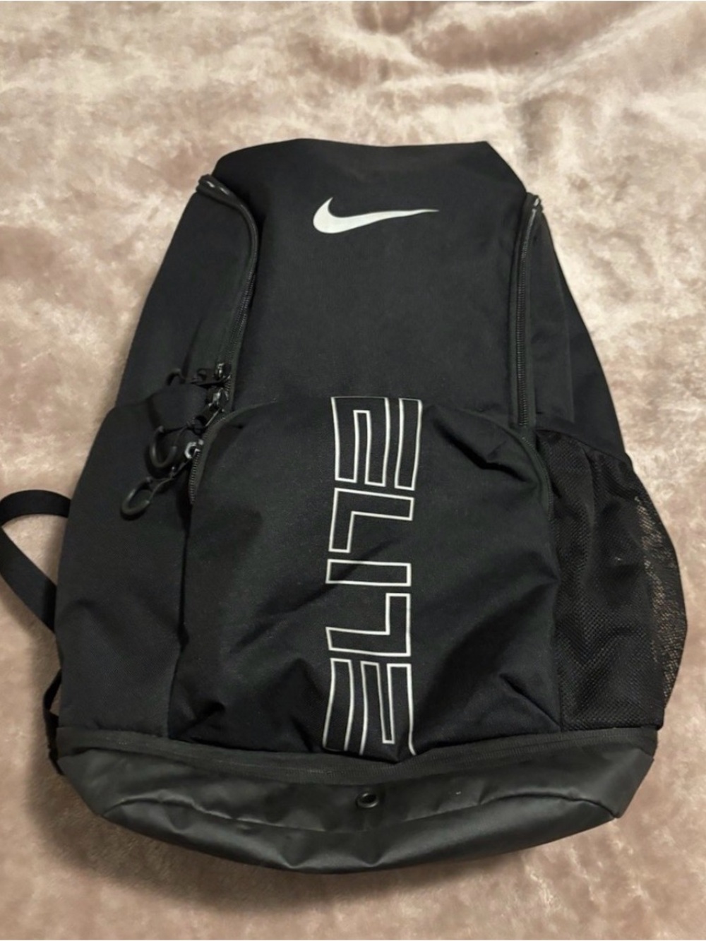 Nike Black Elite Team Backpack with White Swoosh